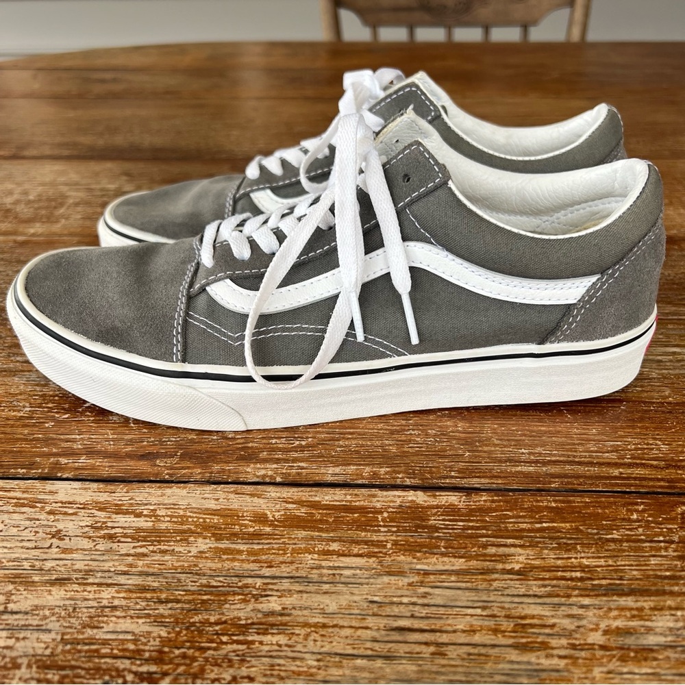Vans Gray and White Sneakers